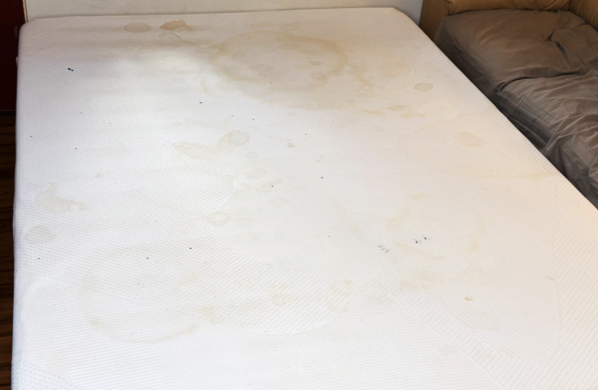 Mattress before cleaning